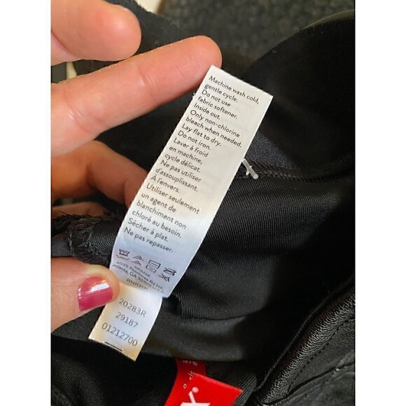 Spanx Leather Like Jogger Sz Small Noir Black Pockets Vegan Faux Leather - Picture 11 of 12